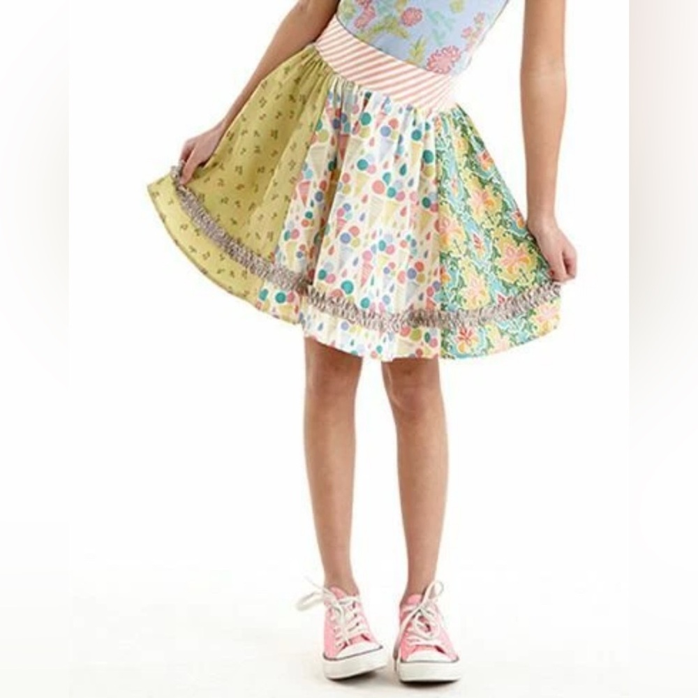 Matilda Jane Sorbet Circle Twirl Skirt It's A Wonderful Parade Size 6